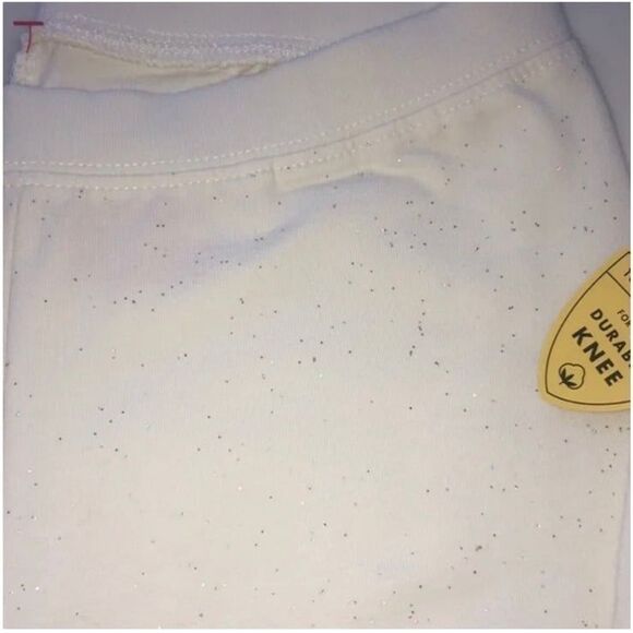Cat and Jack leggings sparkle almond cream Size 10/12 Large -listing is for 1! - Picture 2 of 4